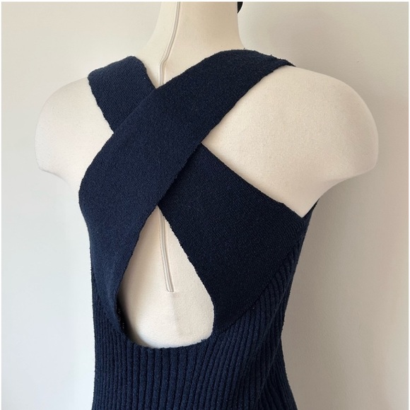 Anthropologie Saturday Sunday Navy Knit Maxi Dress size Small - Picture 4 of 7